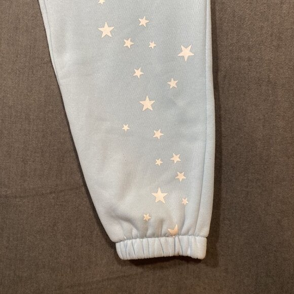 Disney Stitch "Merry Stitchmas"Baby Blue Jogger Sweatpants Womens Size Medium - Picture 6 of 10